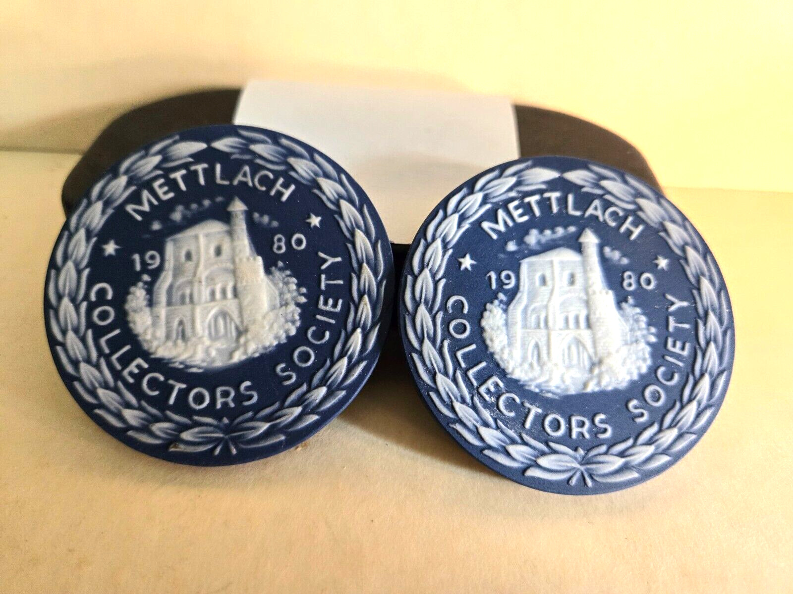(2) Villeroy Boch Mettlach Collectors Society 1980 Medallion Coins  Germany