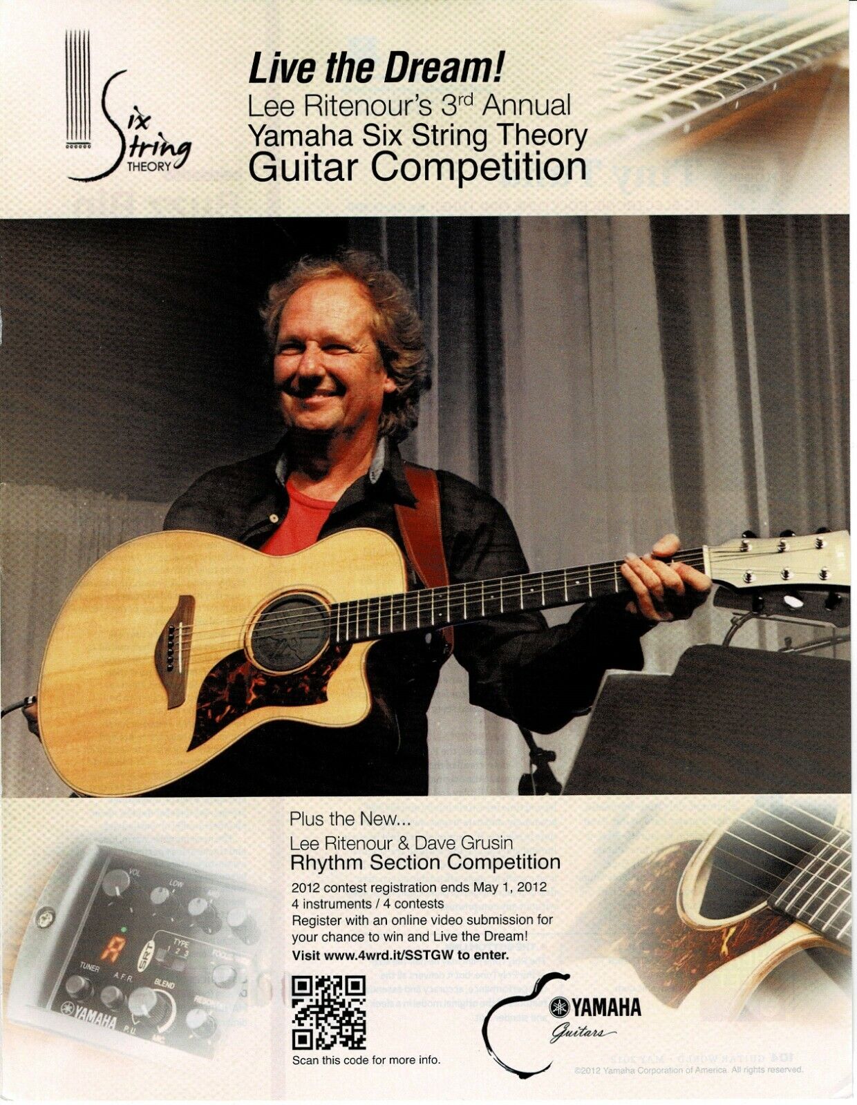 Yamaha Guitars - Lee Ritenour - Six String Theory - 2012 Print Ad