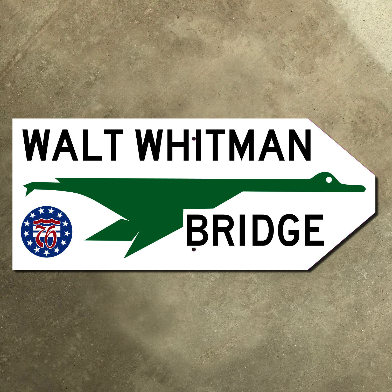 Pennsylvania Walt Whitman Bridge Philadelphia highway marker road sign 18x7