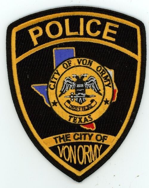 TEXAS TX VON ORMY POLICE NICE SHOULDER PATCH SHERIFF