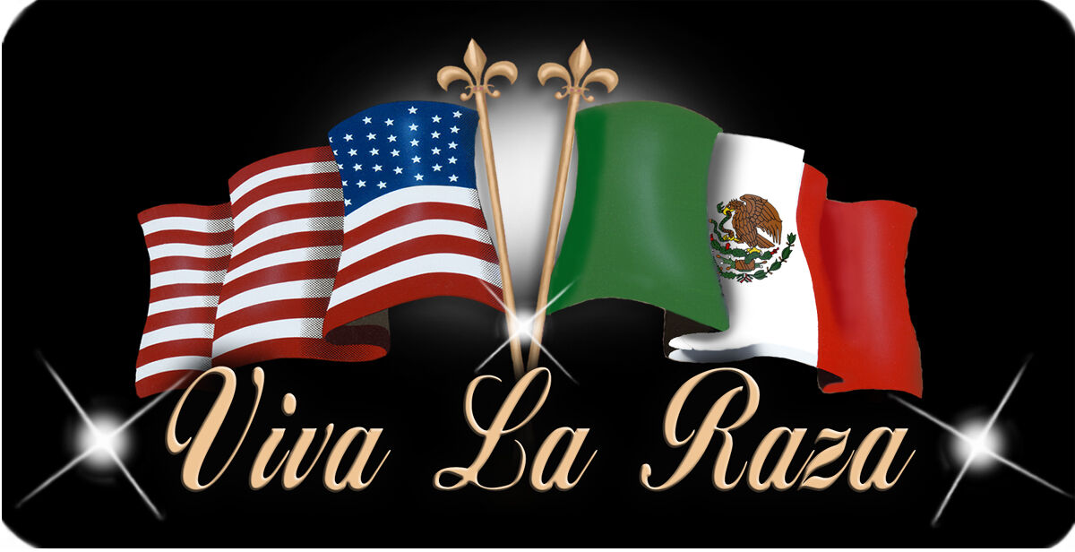 Mexican USA Flags Decal Bumper Sticker 3\