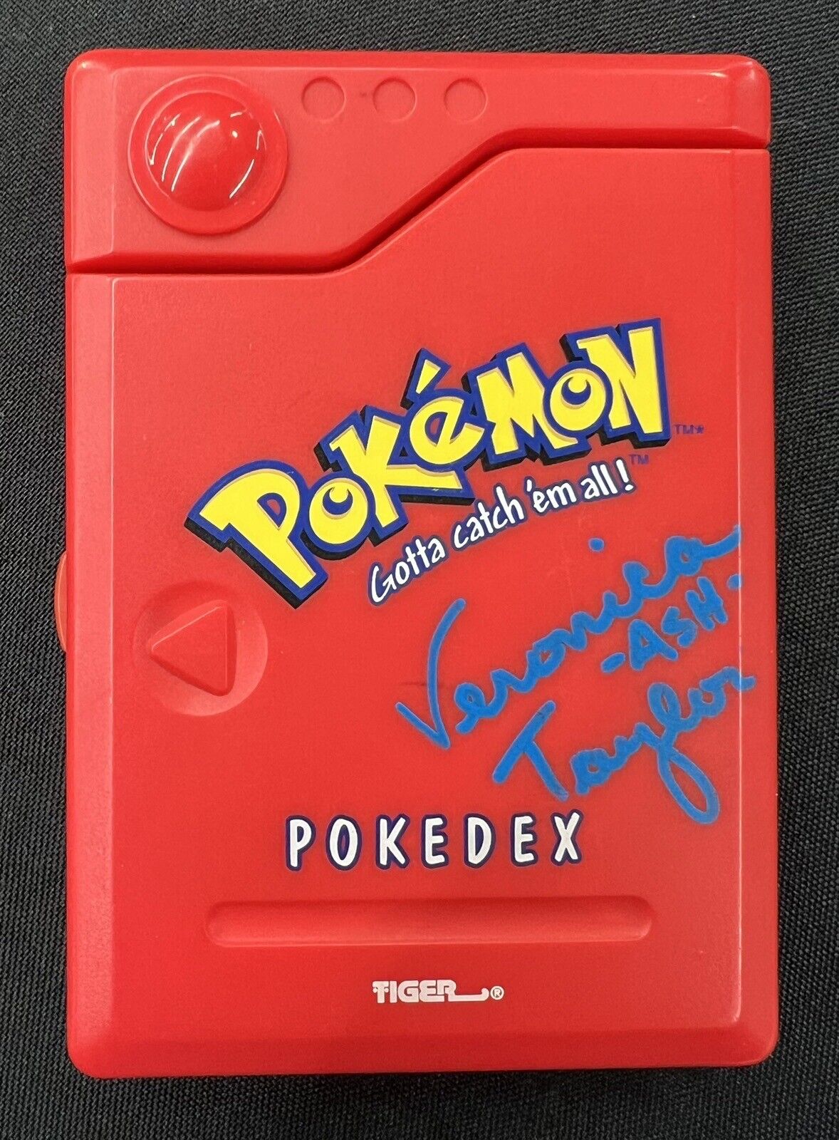 1998 Pokémon Pokedex - Tiger Electronics JSA Signed Veronica Taylor Ash