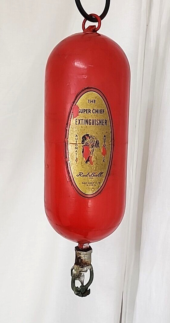 VTG Red Ball Super Chief Automatic Fire Extinguisher 1948 Ceiling Mount EMPTY