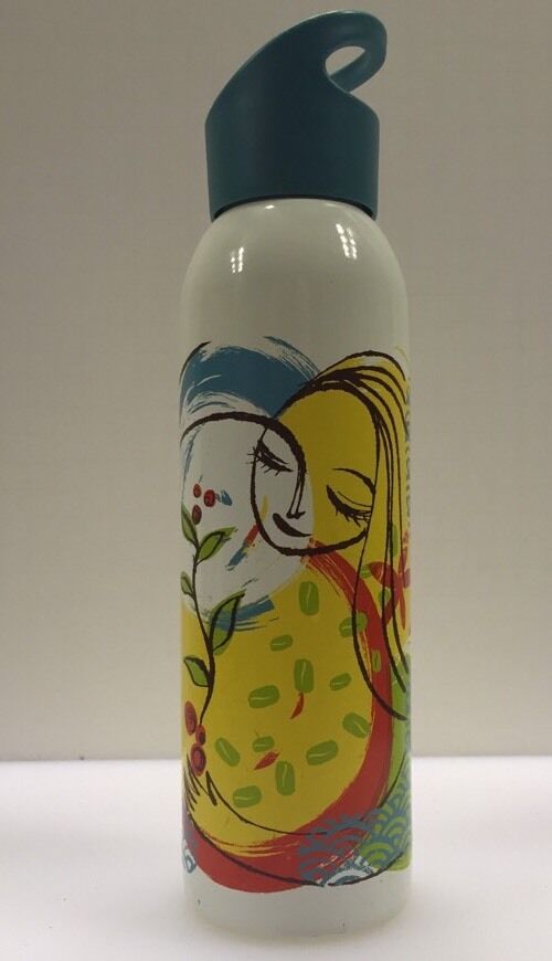 Starbucks Coffee 2008 Stainless Flower Woman 24 oz Water Cold Beverage Bottle