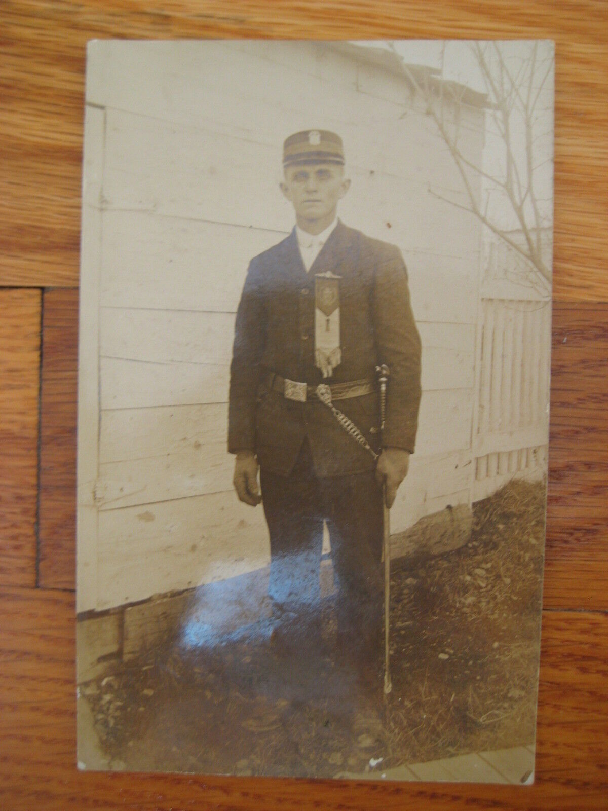 vintage World War 1 real photo postcard SOLDIER PORTRAIT army navy WW1 antique