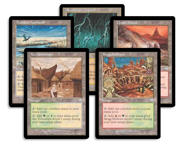 20 Card Uncommon Dual Land Lot - Tempest - SP  4x of each - Sets - Magic MTG FTG