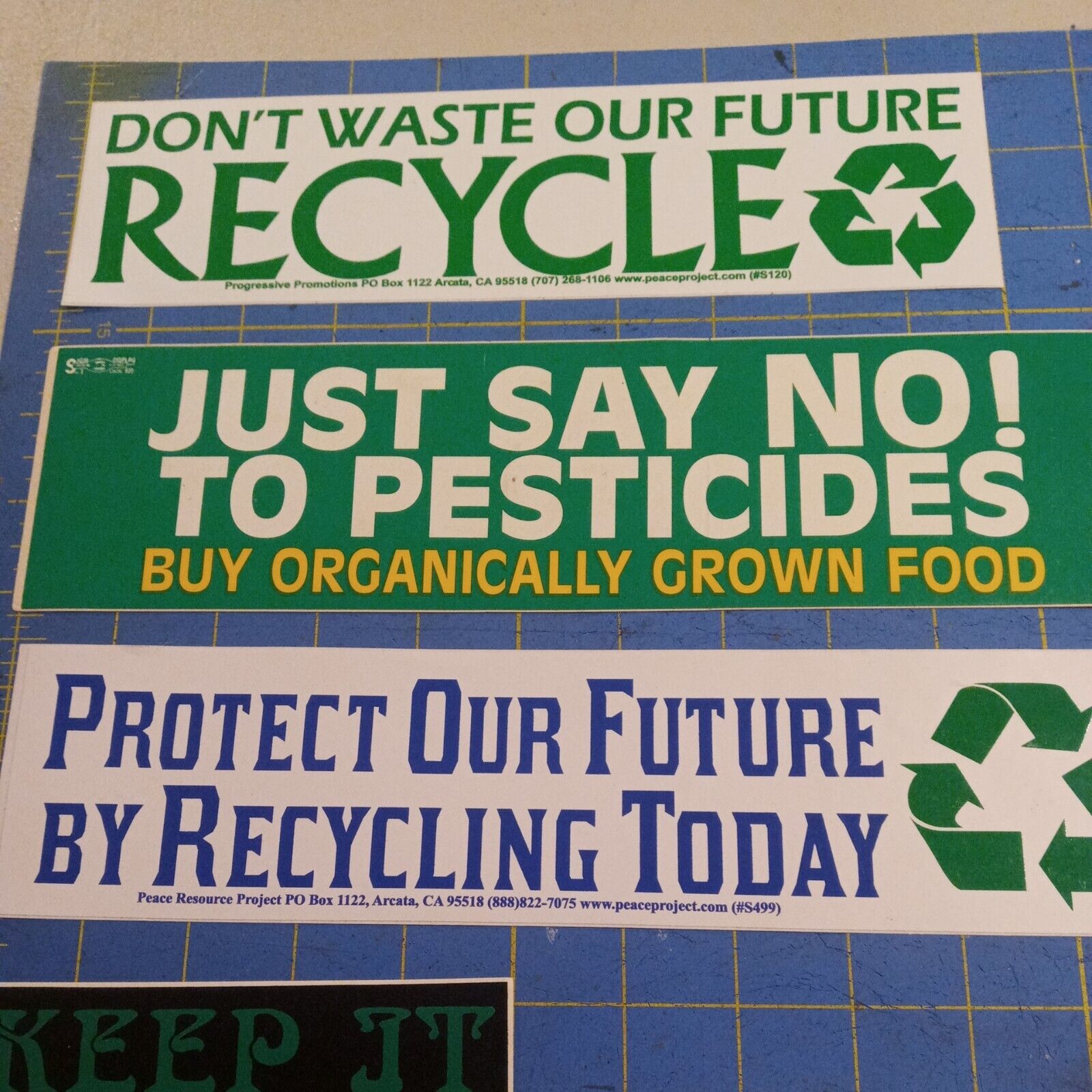 environmental bumper stickers 4 pcs say no to pesticides go organic