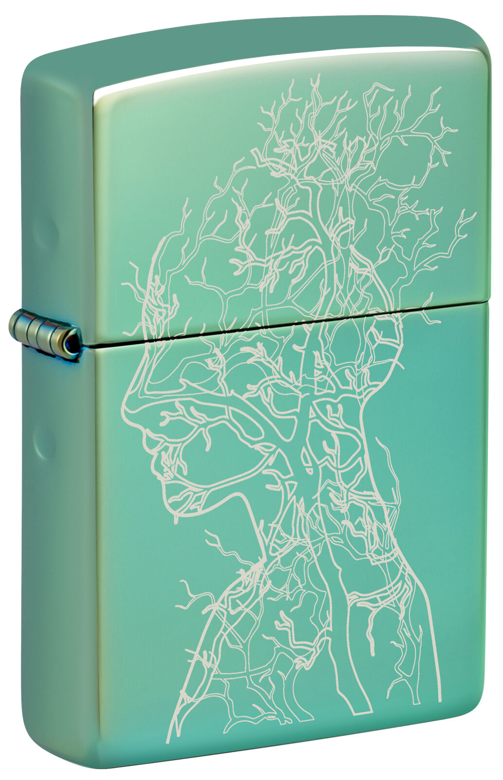 Zippo Human Tree Design High Polish Green Windproof Lighter, 28129-103243