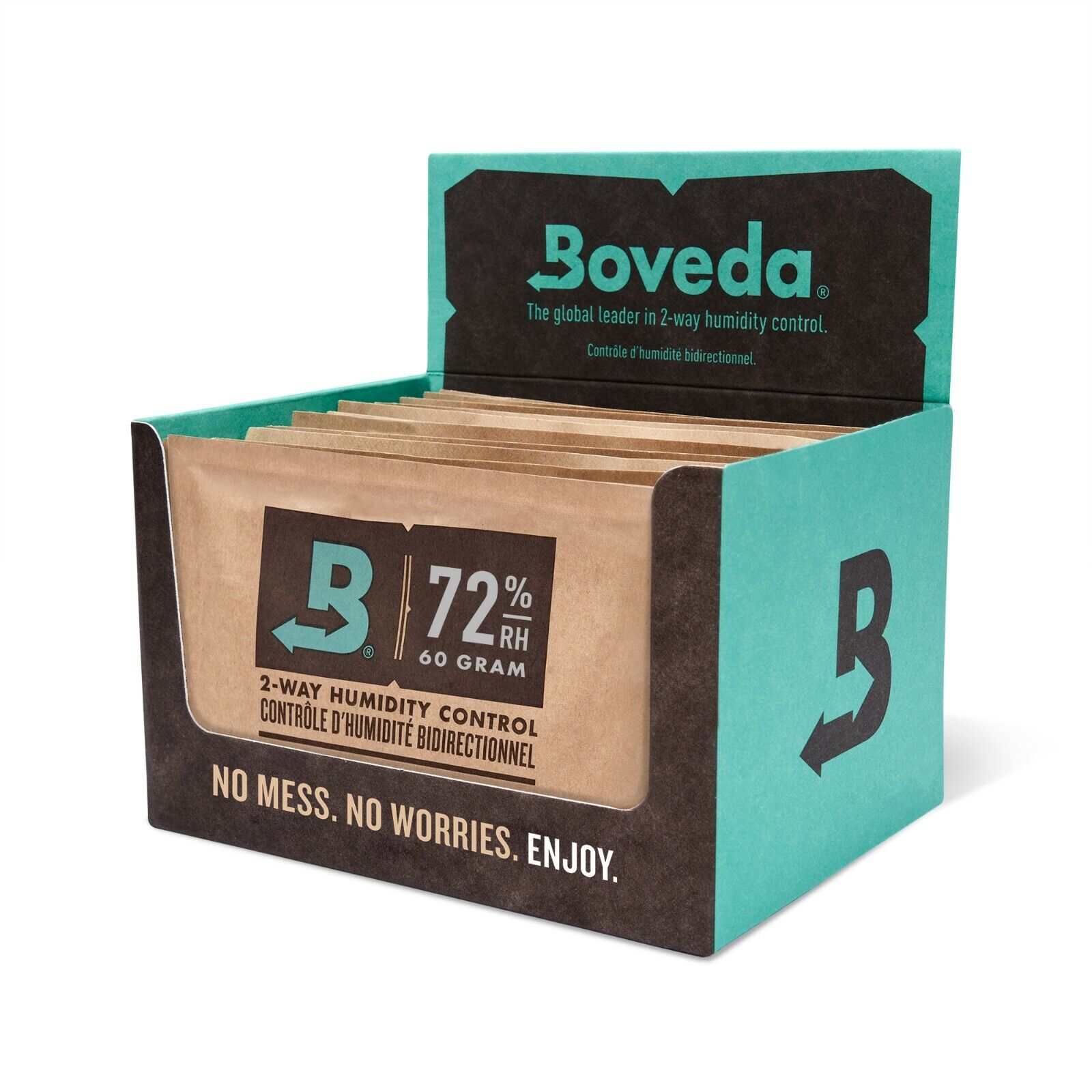 Boveda 72% RH 2-Way Humidity Control - Protects & Restores - Size 60 - 12 Count