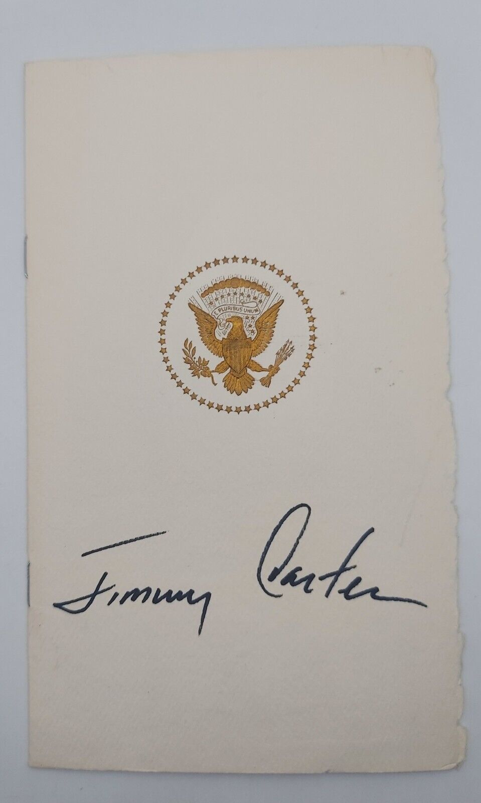 President Jimmy Carter Signed Pope John Paul II Visit White House Program