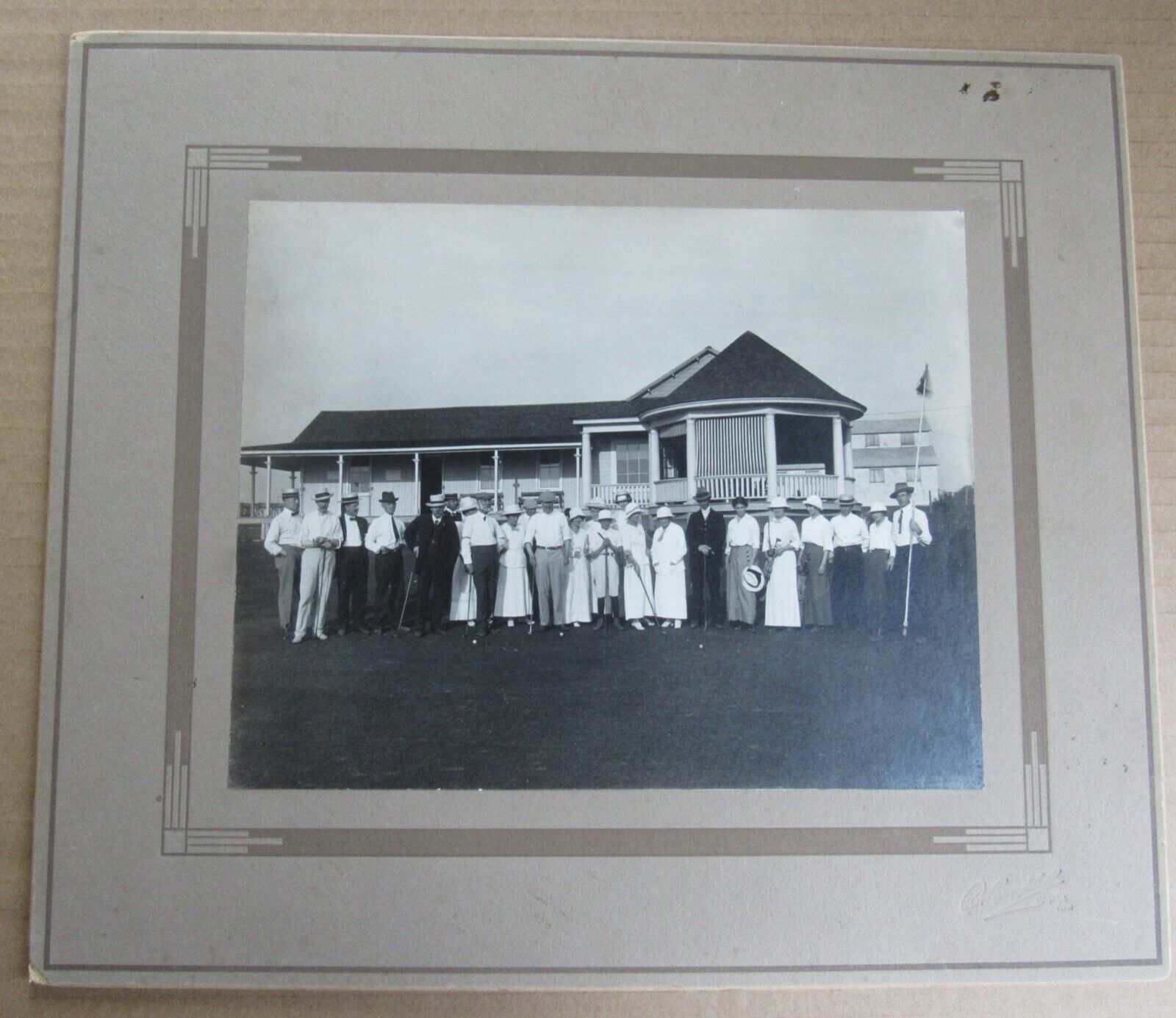 Oshawa Golf Club , Law Cup ? Vintage Sport Photo by Campbell , ON Canada 1914