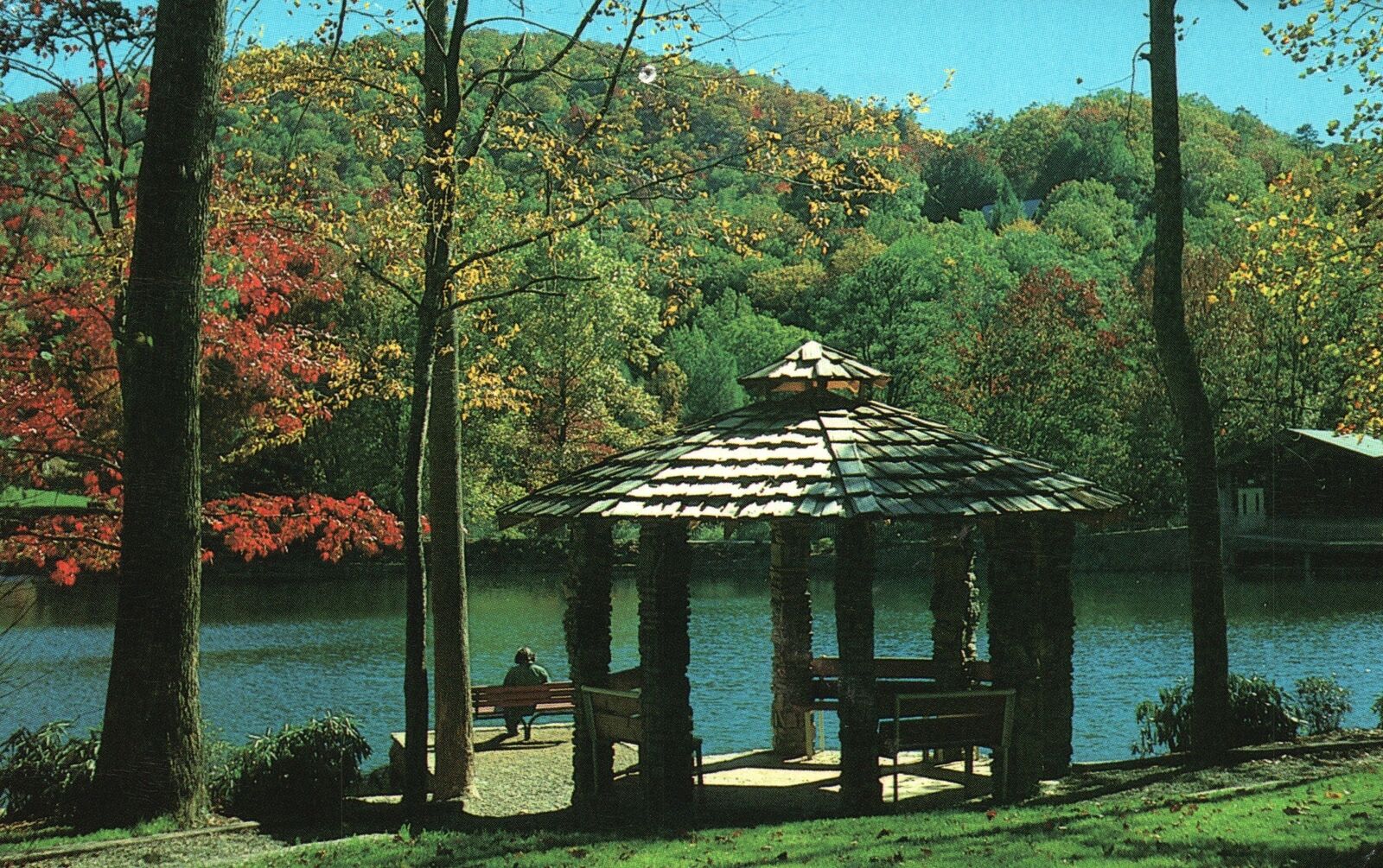 Postcard Overlooking Lake Susan Summer House Meeting Montreat North Carolina NC