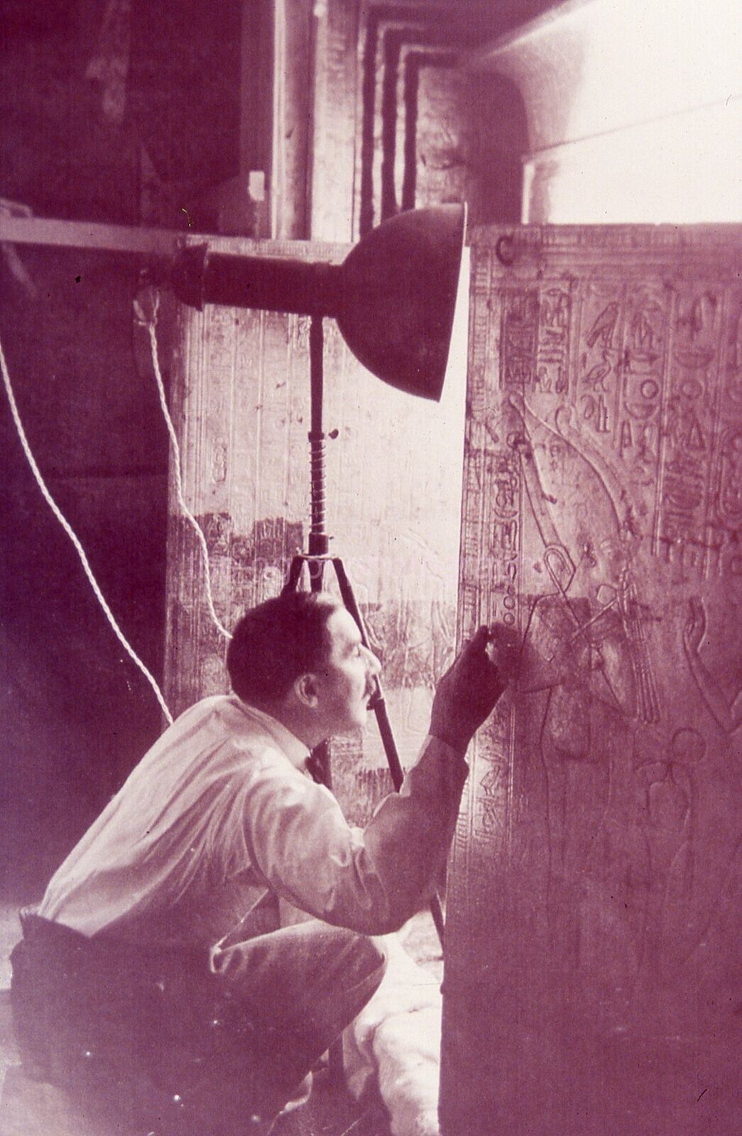 EGYPTOLOGIST HOWARD CARTER Found 35mm SLIDE Of An Antique Photo VINTAGE 41 T 10I