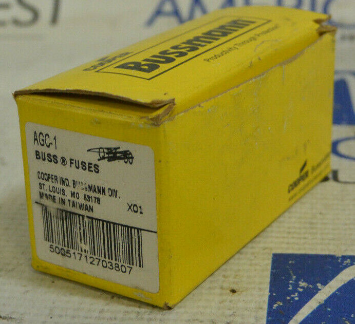 Bussmann AGC-1 Fuse 35A 250VAC  *NEW *BOX OF 35 *5 fuses in each pack