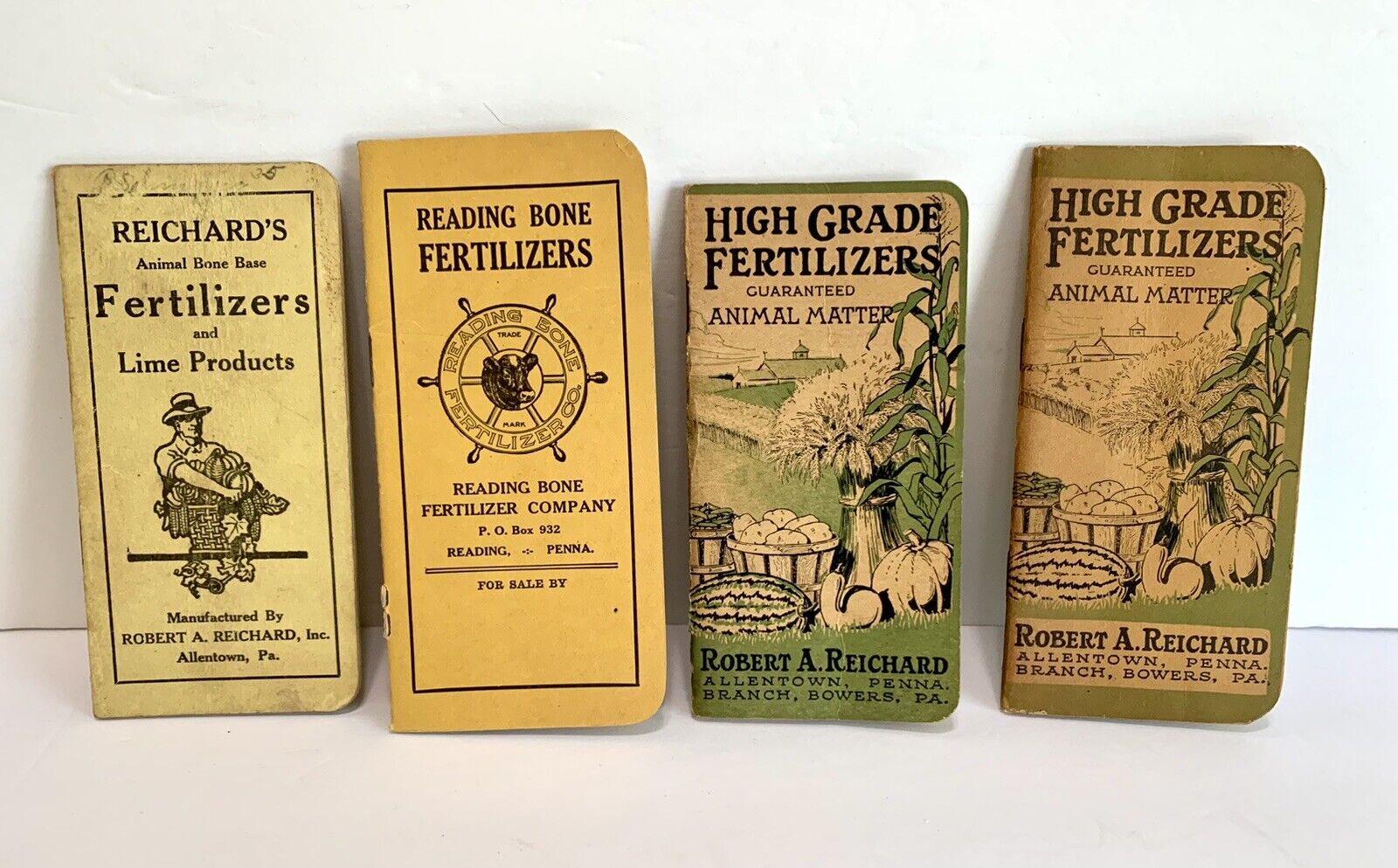 4 Vintage Farm Fertilizer Pocket Memo Notebooks Pennsylvania 1923 1930