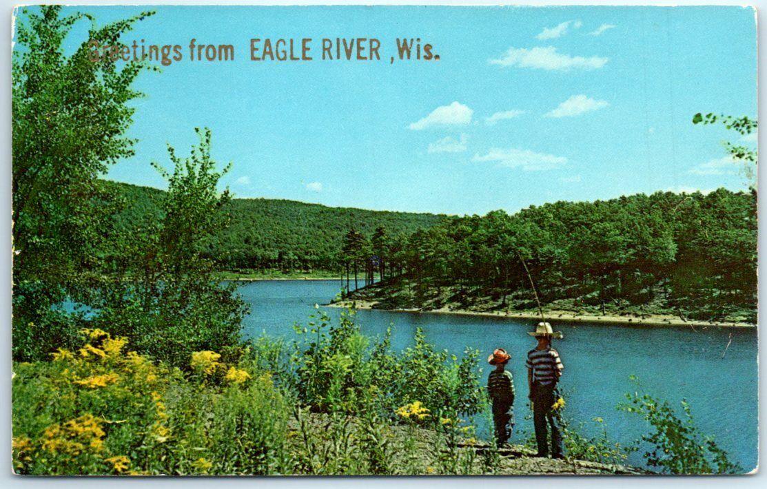 Postcard - Greetings from Eagle River - Wisconsin