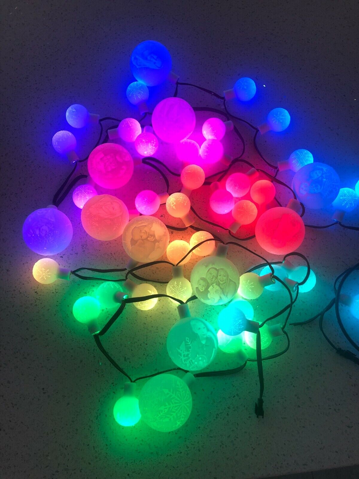 Christmas string lights, personalized with favorite family photos