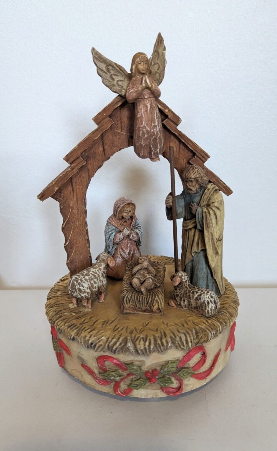 Vintage 1993 Enesco Christmas Nativity Musical Box \