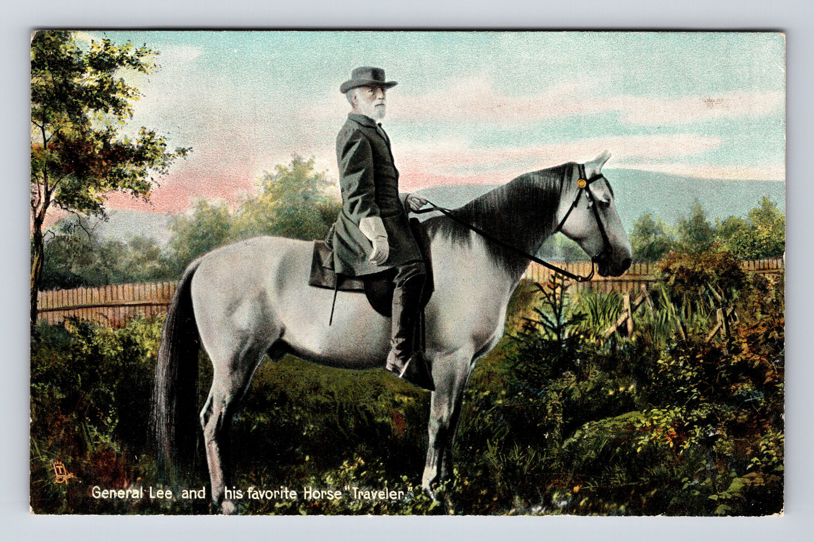 TUCK\'s General Lee and Favorite Horse Traveler Postcard