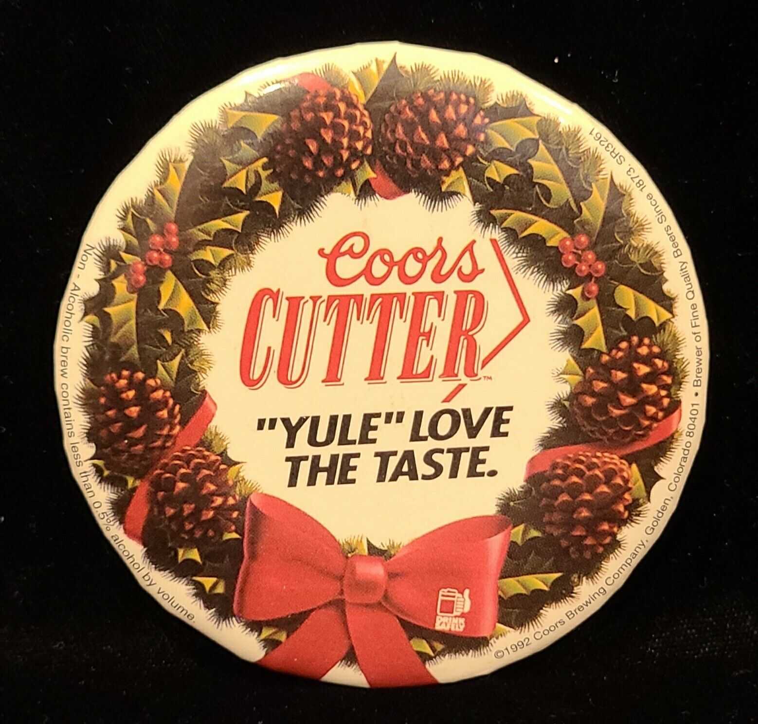 Coors Cutter Button Vintage Beer Pin \
