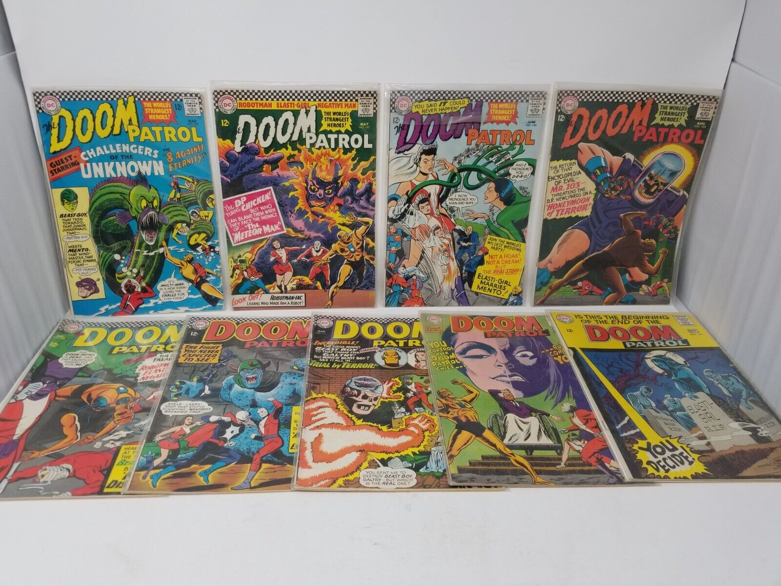 DC COMICS DOOM PATROL (1964 SERIES) LOT OF 9 COMICS