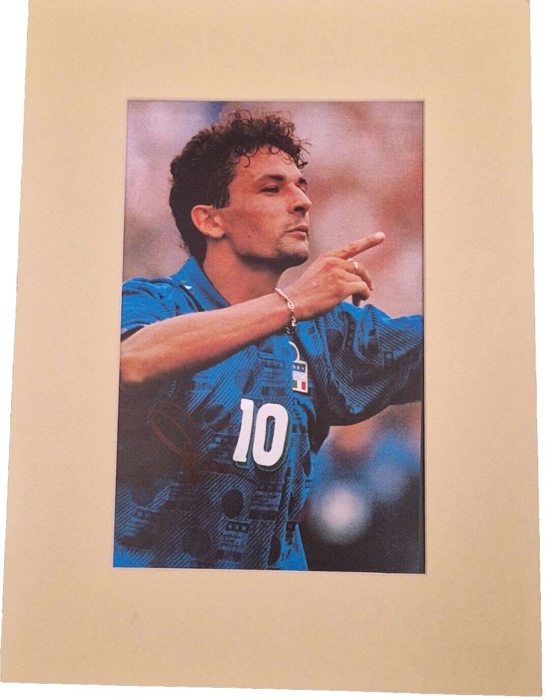 Roberto Baggio  Italian football legend signed photo & mounted 16x12\