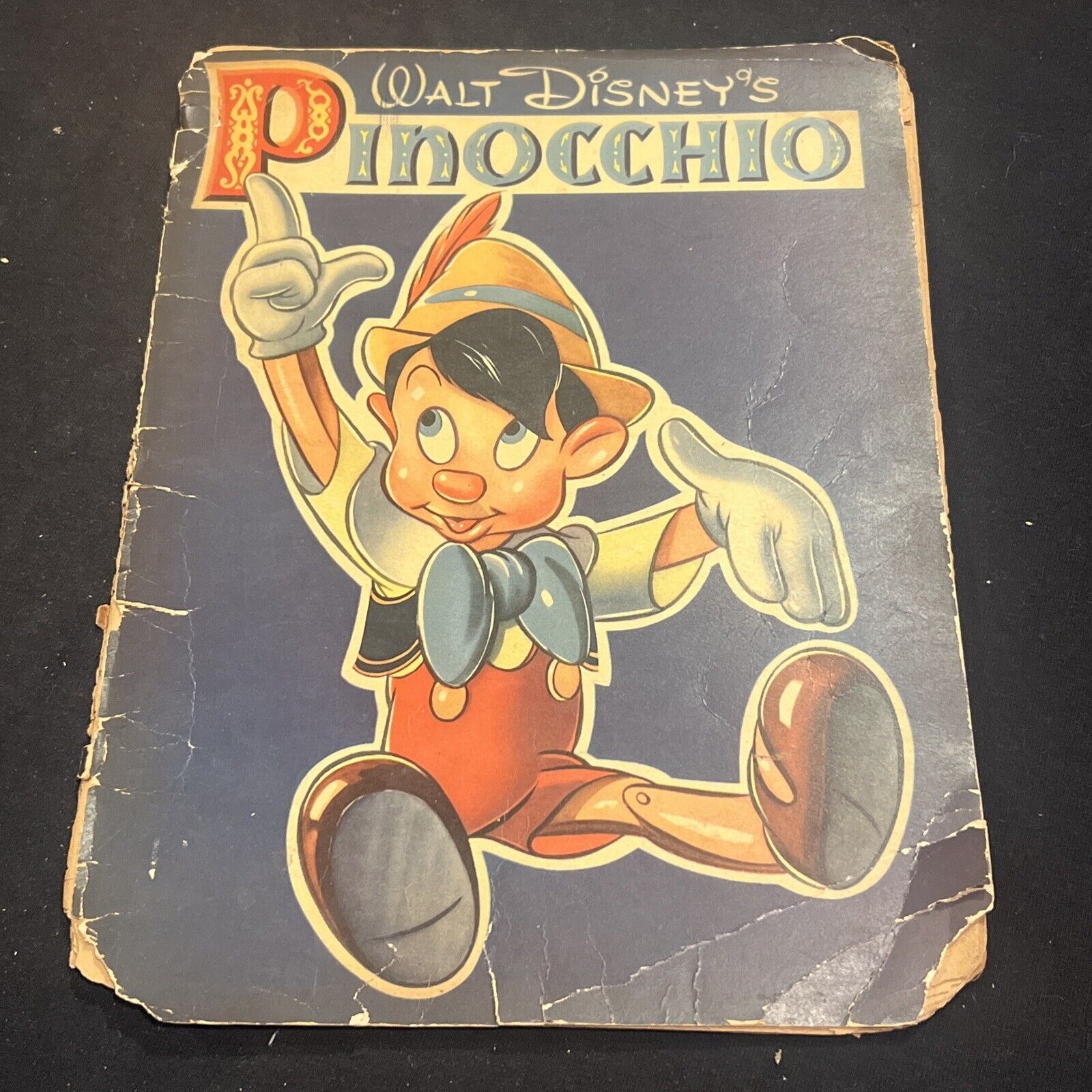 vintage Walt Disney’s Pinocchio with Pictures to Color book 1939 FD18