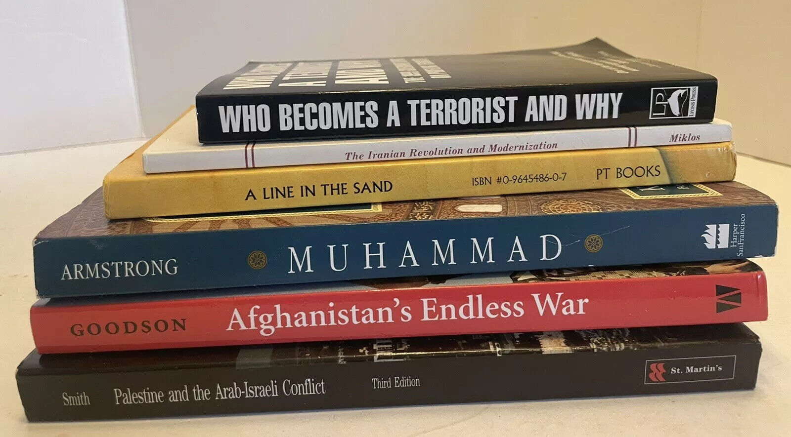 Lot of 6 Middle East Books: Bio, Politics, Afghanistan, Iran, Palestine, FSH