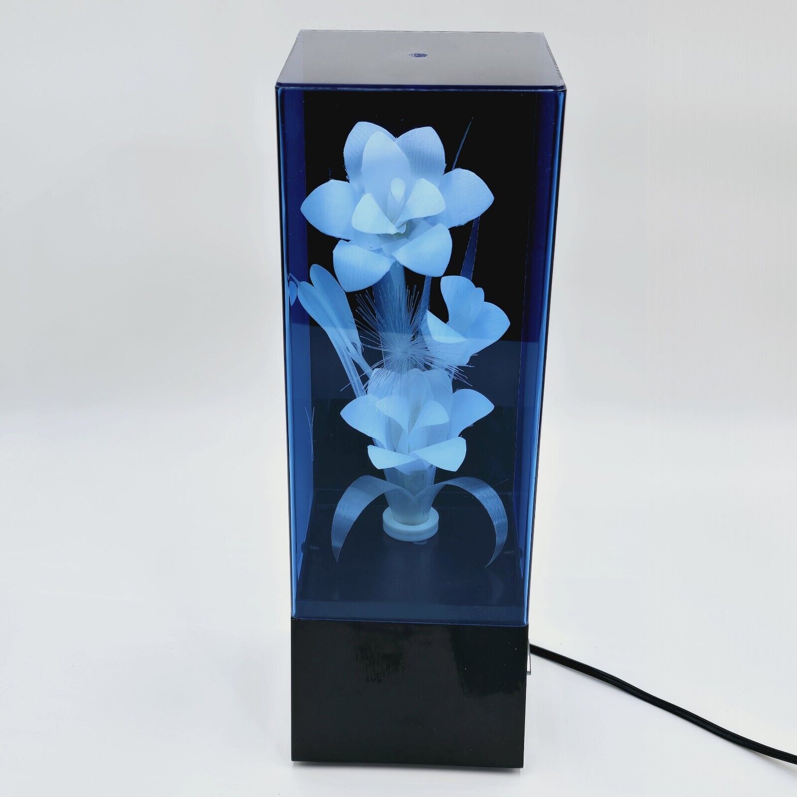 Vintage 1980’s Fiber Optic Color Changing Flower Lamp Light & Music Box Works