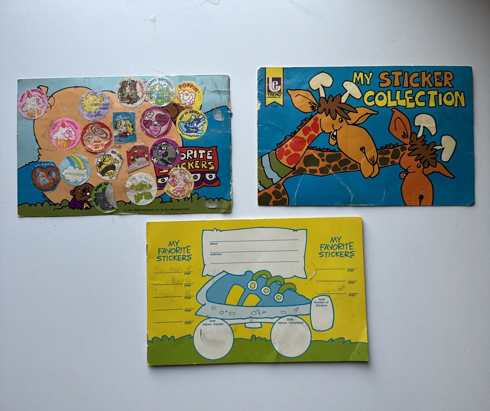 Vintage 1980s 1990s Stickers And Collectors Albums Scratch N Sniff Puffy Liquid