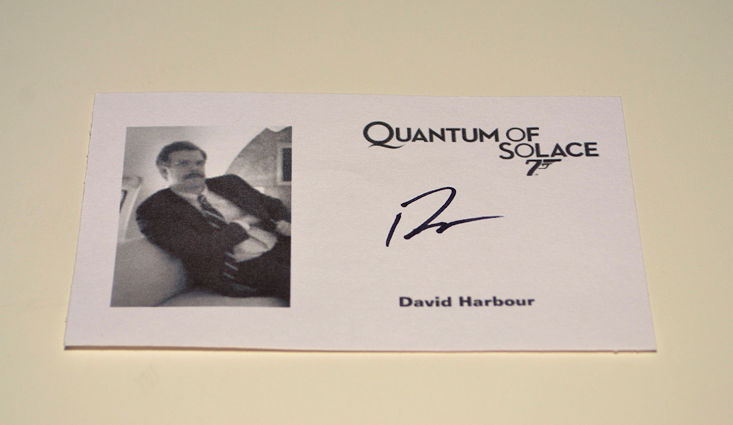 DAVID HARBOUR James Bond QUANTUM of SOLACE SIGNED Trading Card AUTOGRAPH 
