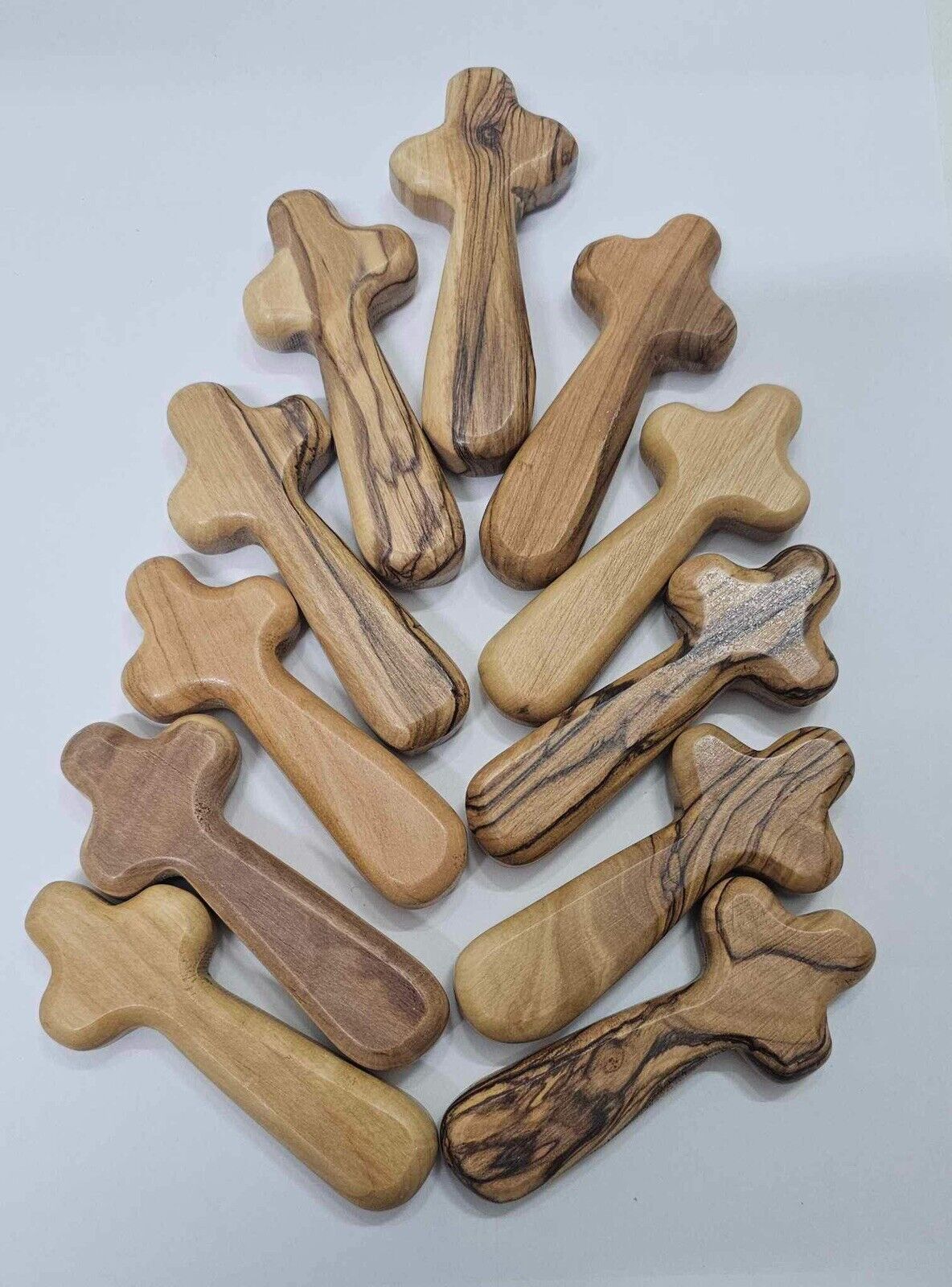 Healing Beautiful Hand Made Comfort Cross Made From Olive Wood(3.6 Inch)500 Pcs