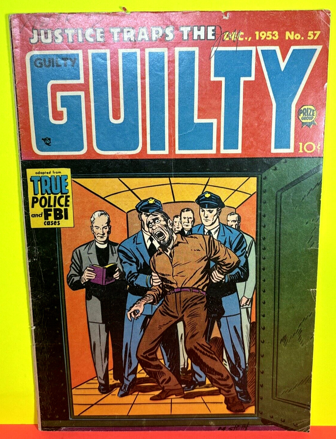 1953 Justice Traps the “GUILTY” Prize Group Comic Book No. 57 True Police Storys