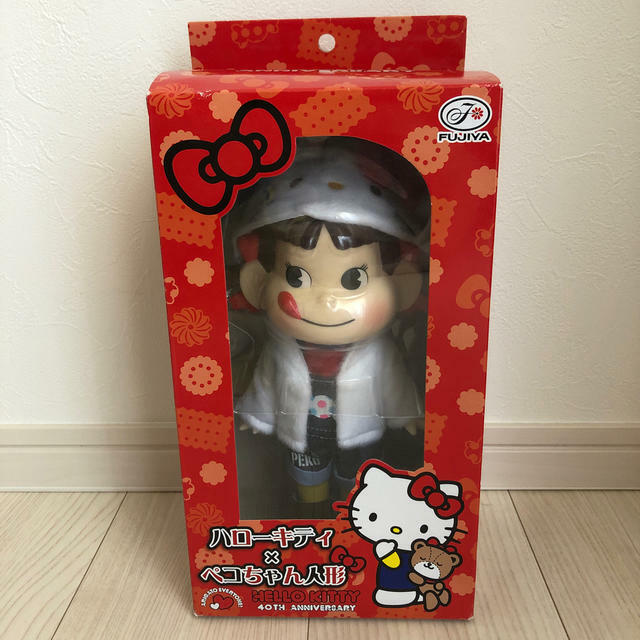 Hello Kitty Peko Chan Figure Doll ABS Fujiya Sanrio 40th Anniversary Japan New