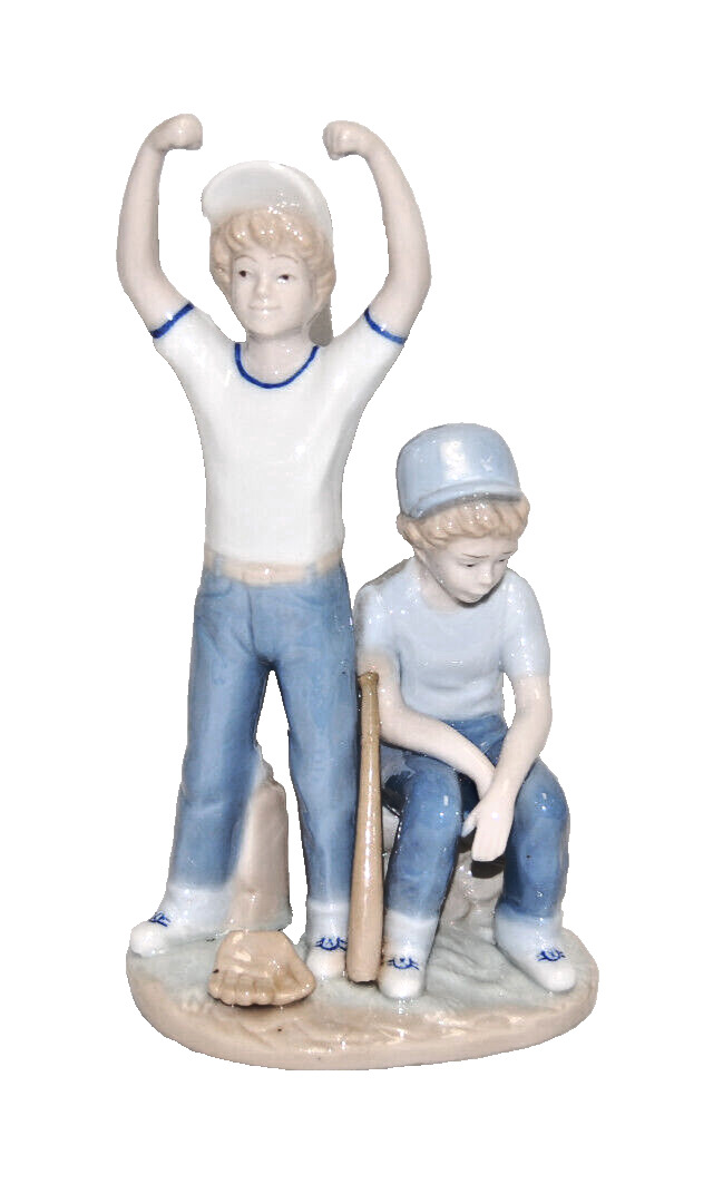 1989 Paul Sebastian Home Run Boys Baseball Porcelain Figurine  Vintage   T1880