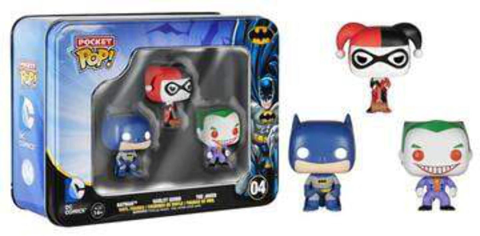 Funko Pocket Pop: DC Comics Set of 3 - Batman, Harley Quinn, The Joker (Sealed