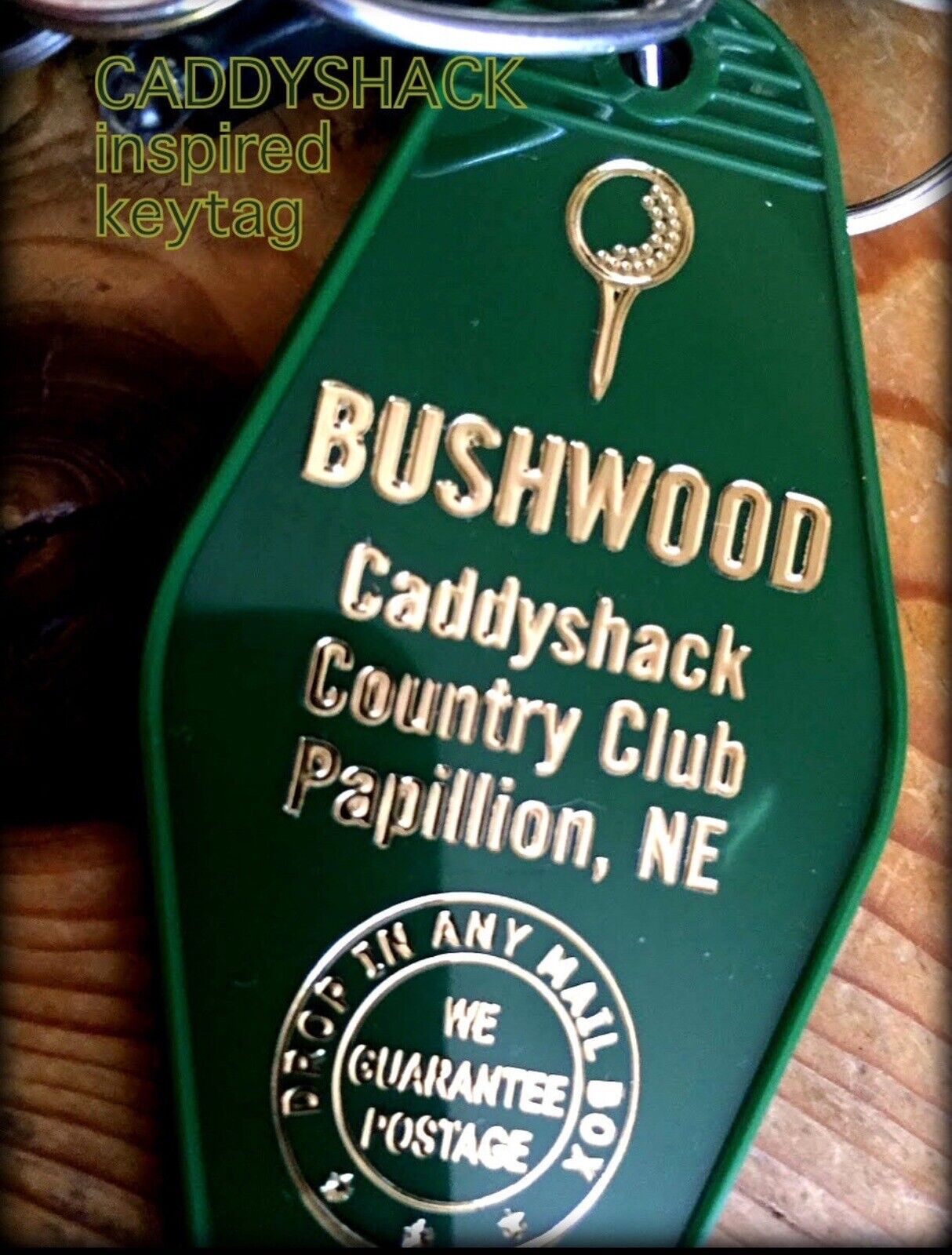 CADDYSHACK inspired BUSHWOOD Country Club Keytag.