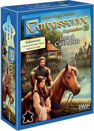 Z-Man Games Carcassonne Inns & Cathedrals Expansion - Tiled Medieval Boar...