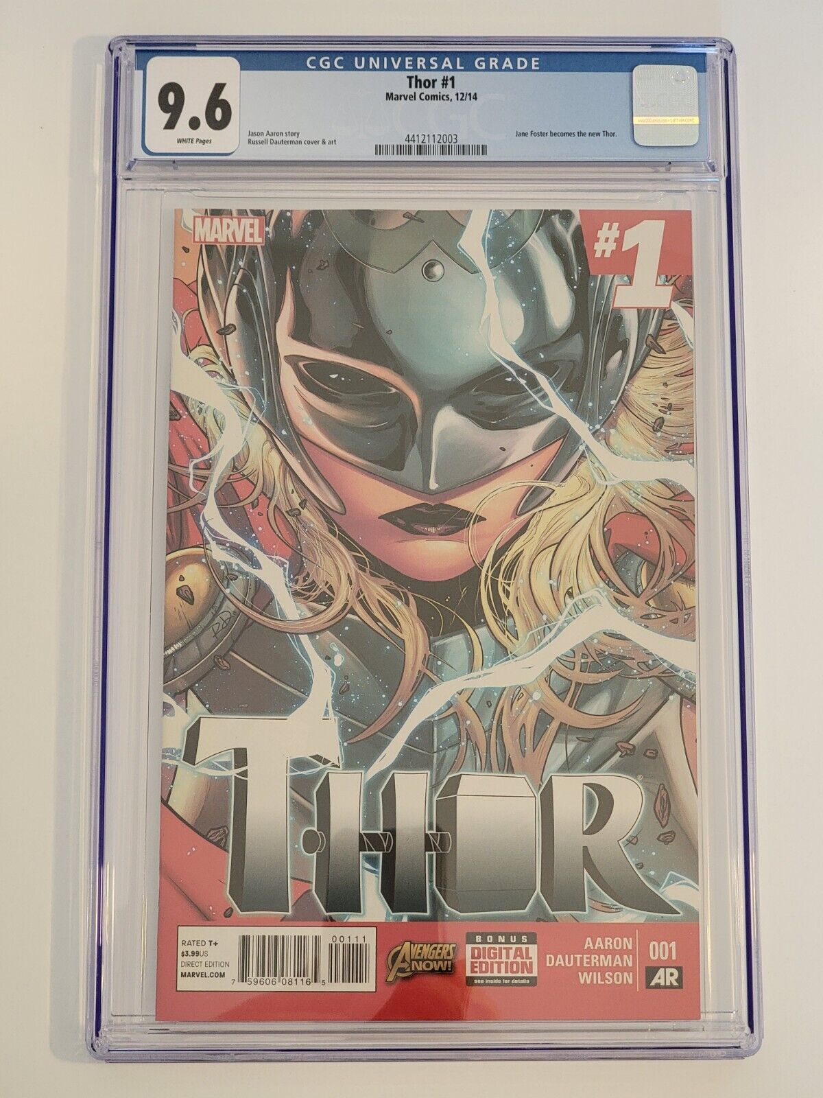 Thor #1 CGC 9.6 NM+ WP 2014 Marvel Comics - Jane Foster becomes Thor
