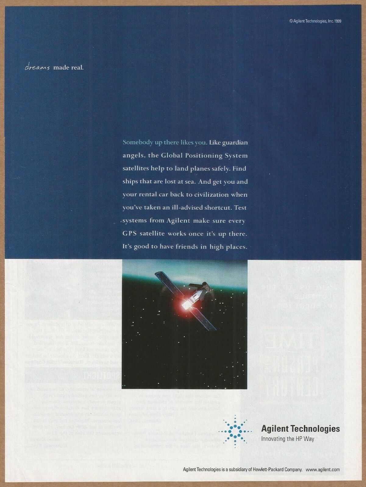 AGILENT TECHNOLOGIES . Innovating the HP Way - 1999 Vintage Print Ad