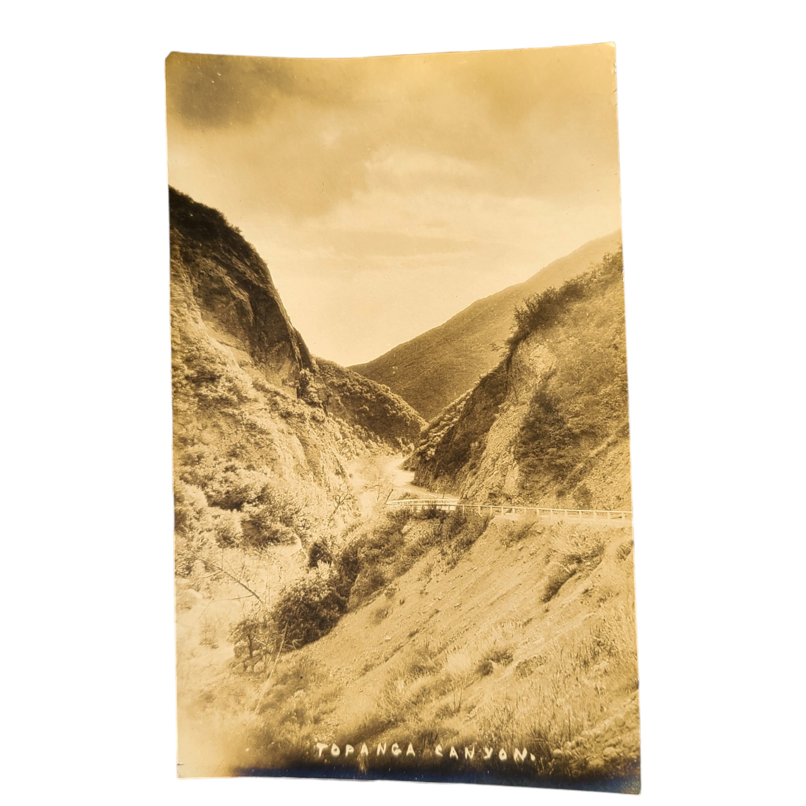 Rare Topanga Canyon California RPPC  Los Angeles Vtg Photo Postcard 1905