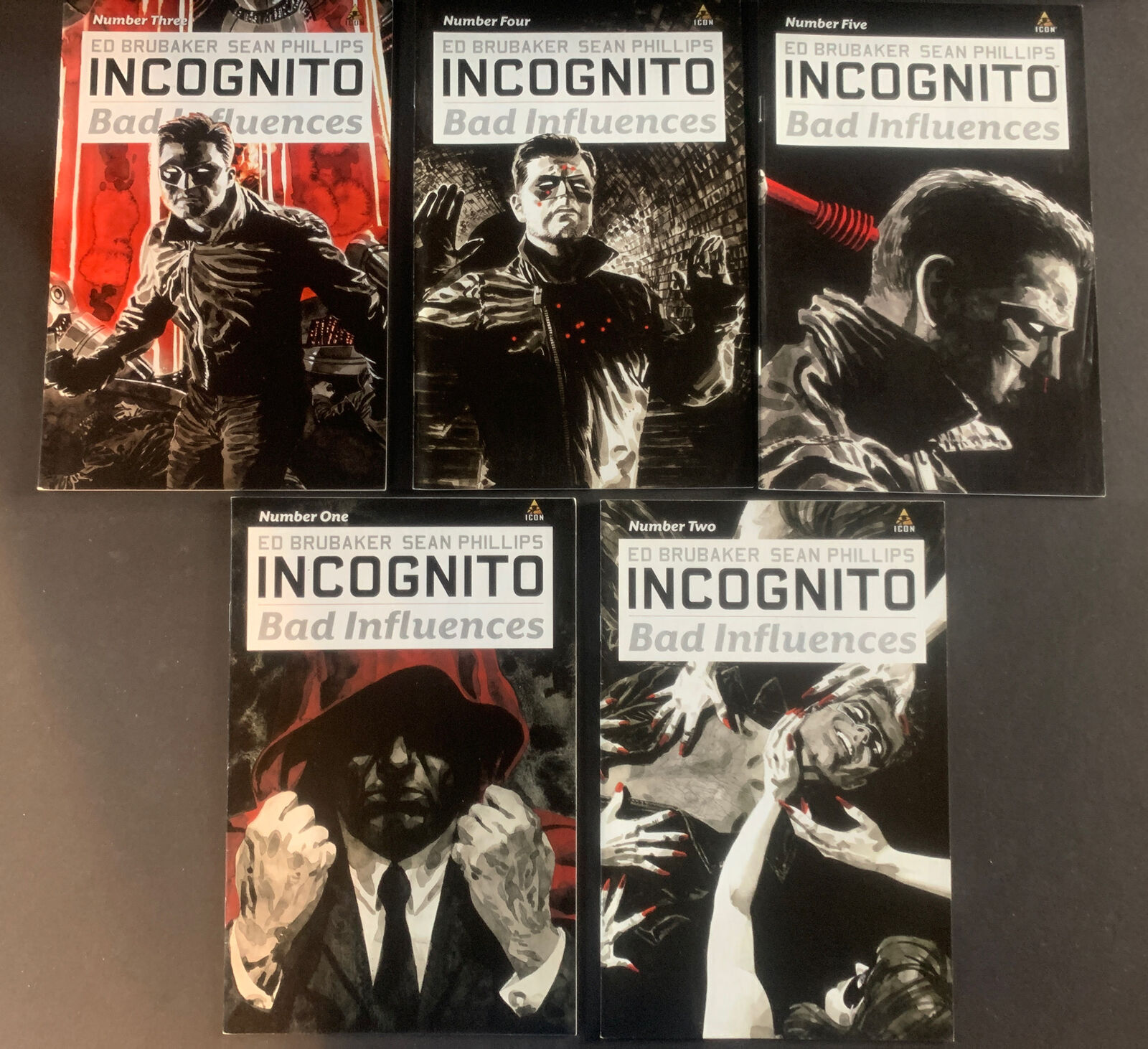 Incognito Bad Influences #1-5 Marvel Icon 2008-09 Series Set