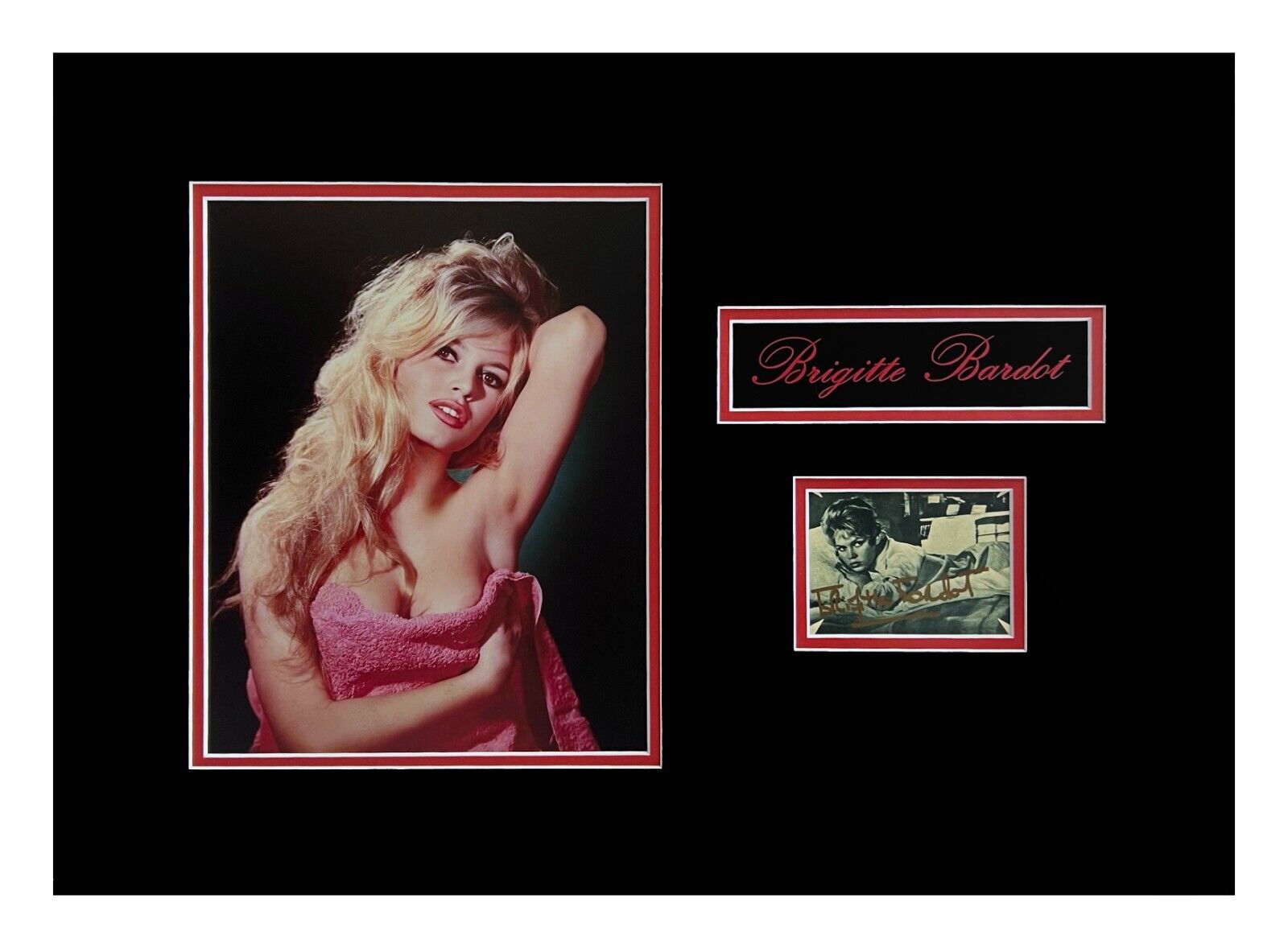 Brigitte Bardot  Autograph Picture Museum Framed Ready to Display