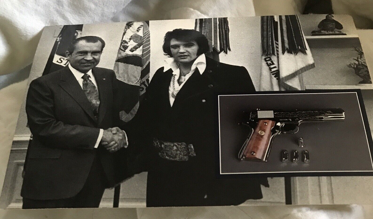 Postcard Elvis Presley President Richard Nixon White House Star 45 Colt Gun FDC