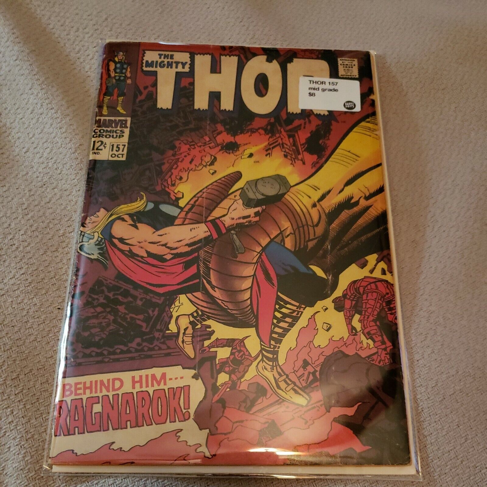 Thor #157 (October 1968) Behind Him Ragnarok Featuring Mangog Marvel Comics