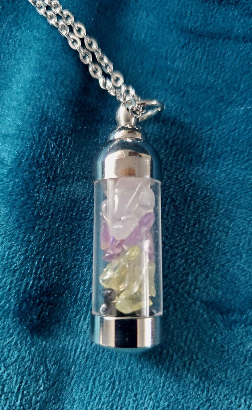 Anxiety Protection Stones Crystals Necklace Metaphysical Amethyst Quartz