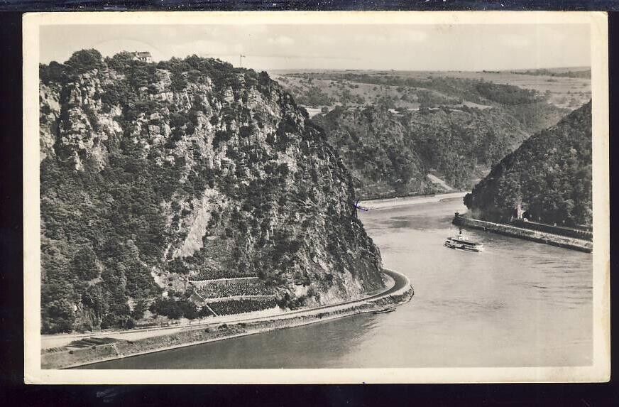 RPPC VTG Real Photo Postcard Antique, The Rock Valley of the Lorelei