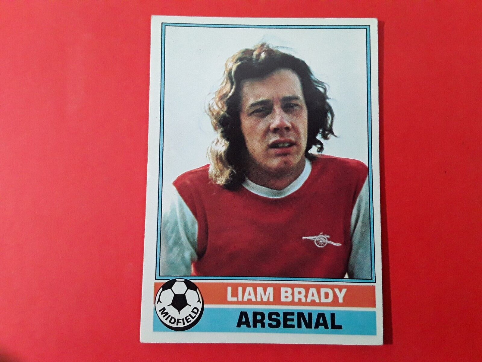 1976-77 Topps SOCCER FOOTBALL Liam Brady ARSENAL #15