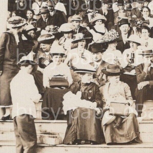 1913 RPPC Horse Race Track Grand Stand Gala Day Lee County Fair Amboy Postcard