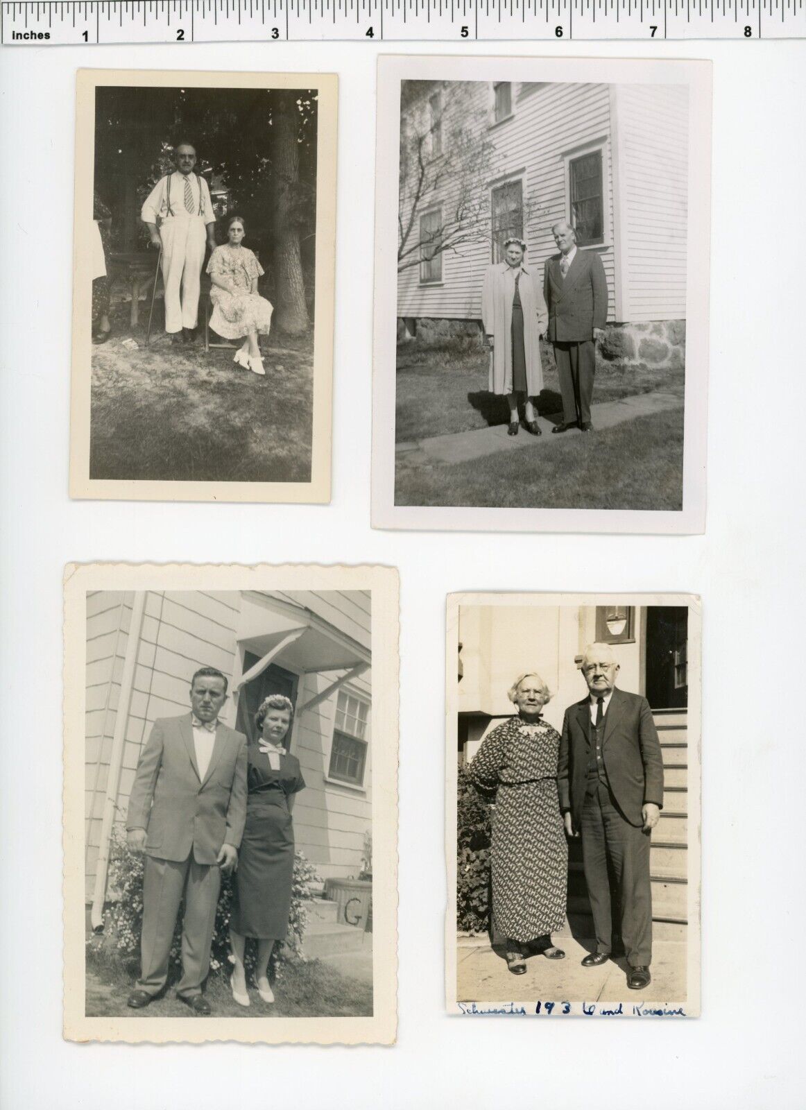 (8) Vintage photos / Middle Aged & Elderly COUPLES Parent Grandparents SNAPSHOTS